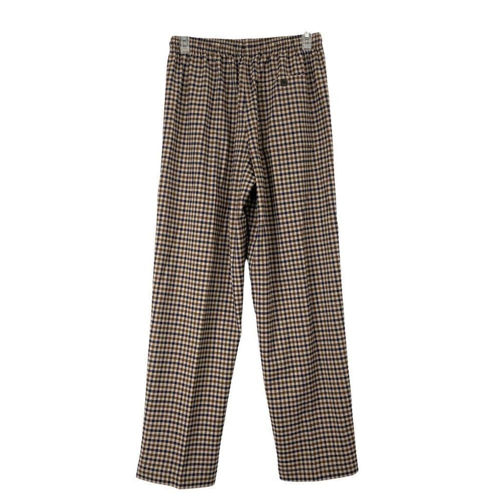 NEW J. Crew Tie-waist straight-leg pants‎ in honey plaid Italian wool Size 00 - Picture 11 of 12